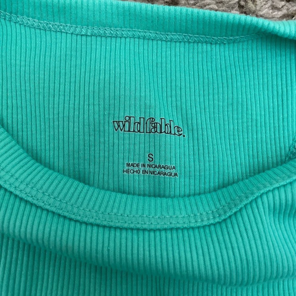 Wild Fable Aqua Ribbed Tee